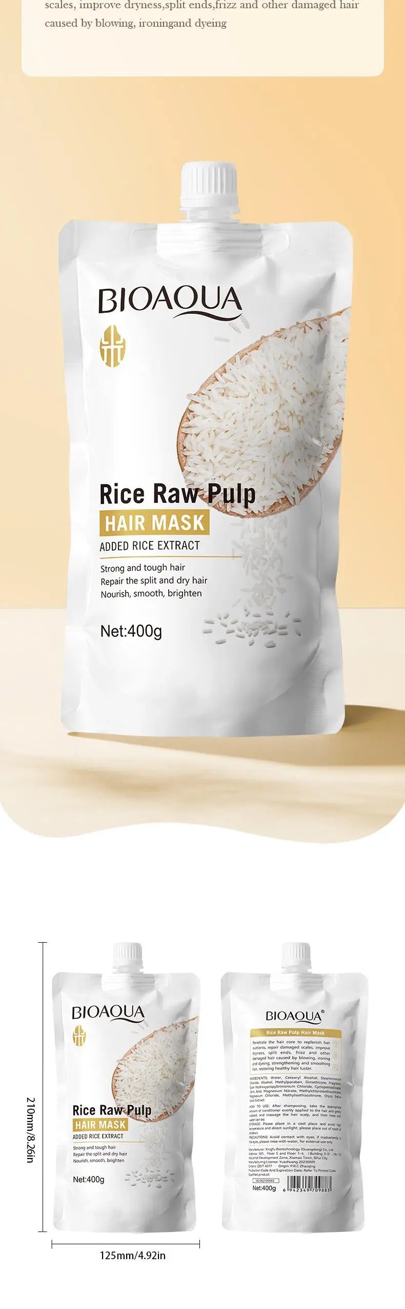 Rice Keratin Hair Mask – 5 Sec Repair
