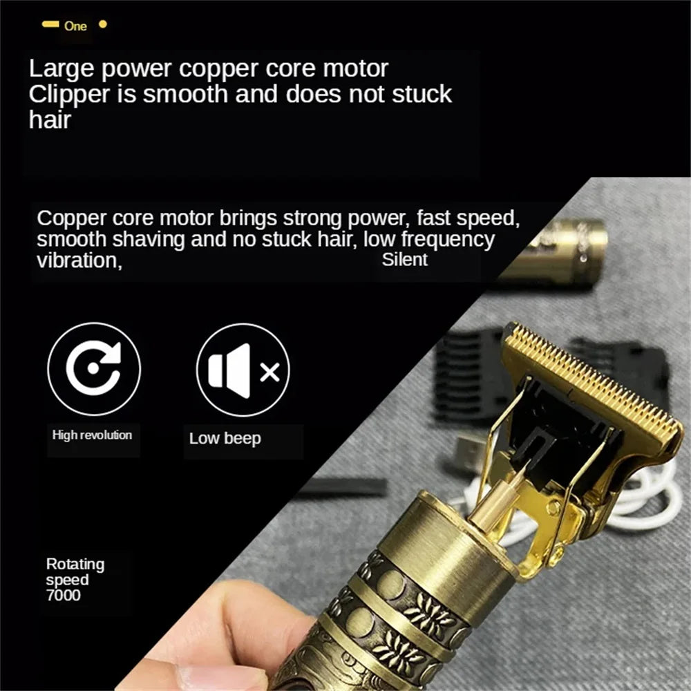 T9 Professional Electric Hair Clipper – Beard Trimmer & Rechargeable Shaver