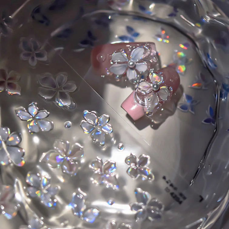 3D Jelly Flower Butterfly Nail Art Stickers T-4204