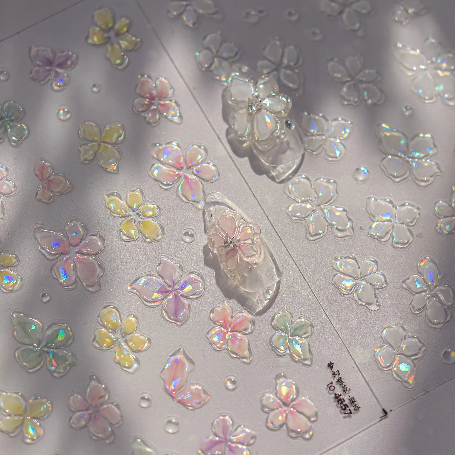 3D Jelly Flower Butterfly Nail Art Stickers T-4204