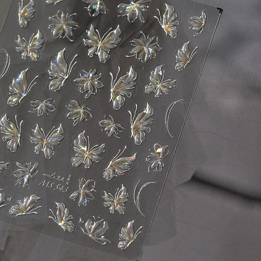 3D Jelly Flower Butterfly Nail Art Stickers T-4204