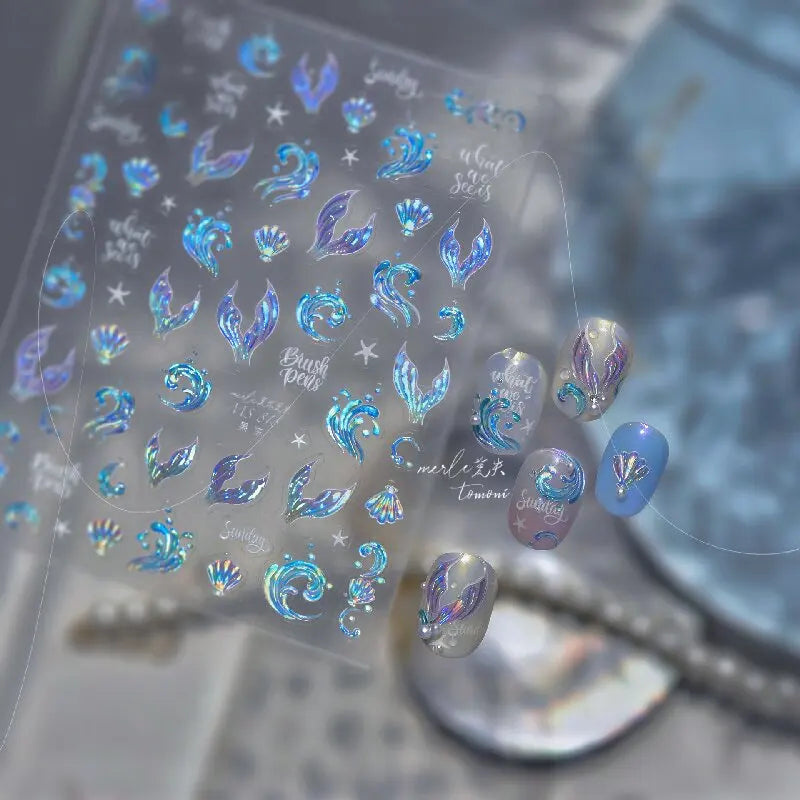 3D Jelly Flower Butterfly Nail Art Stickers T-4204