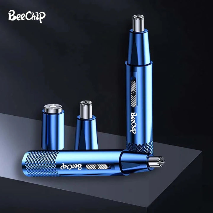 USB Rechargeable Nose & Ear Hair Trimmer – Metal Electric Shaver for Men & Women