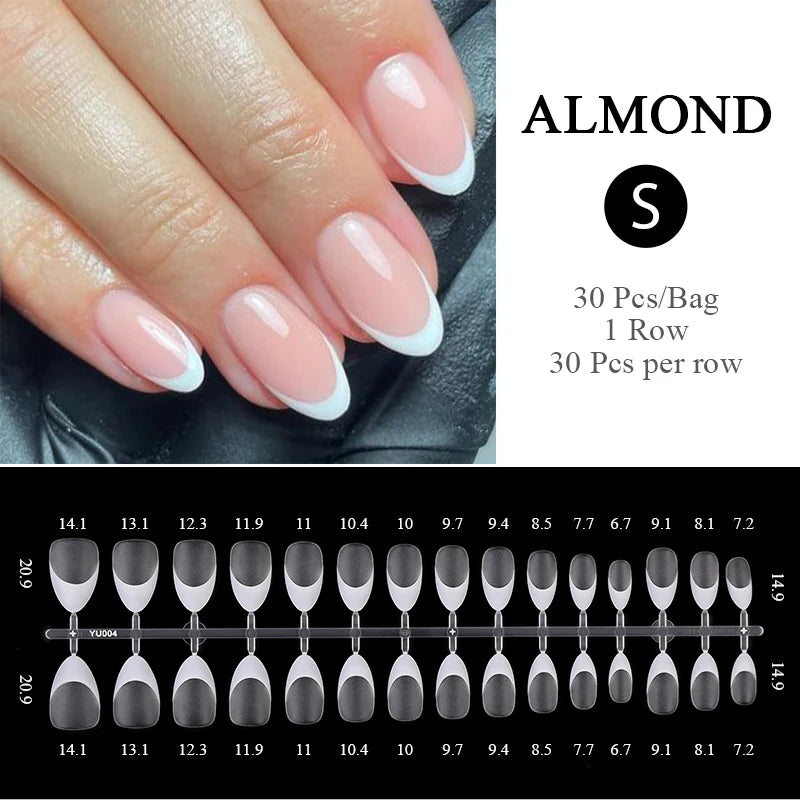 30Pcs Matte Nude Press-On Nails