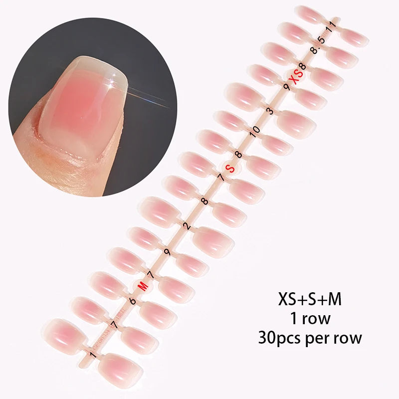 30Pcs Matte Nude Press-On Nails
