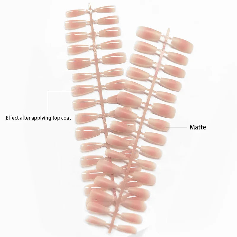30Pcs Matte Nude Press-On Nails