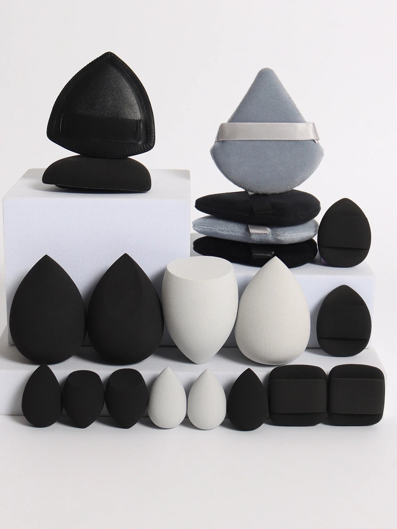 20-Piece Pink Makeup Sponge & Puff Set – For Cream, Powder & Concealer