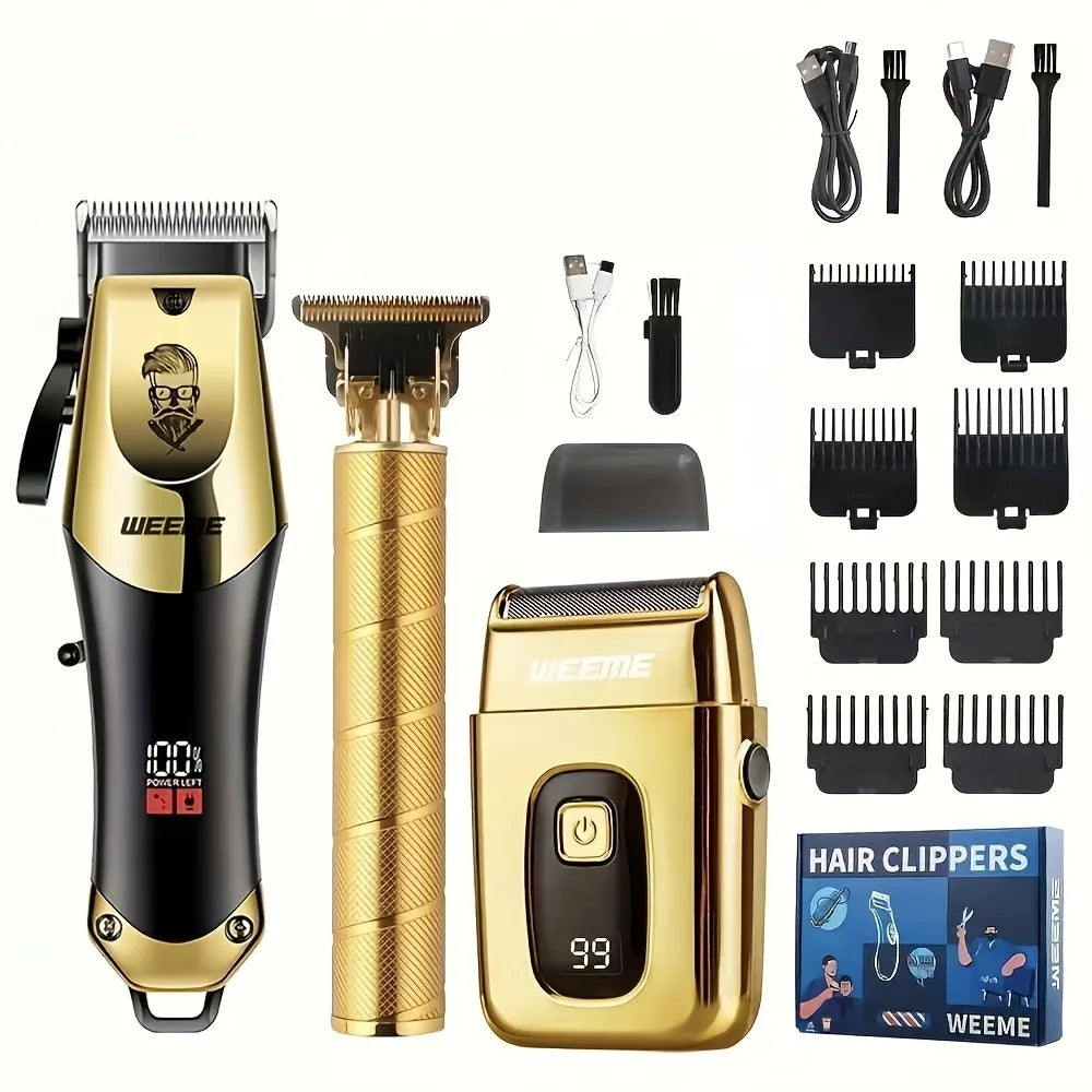 USB Rechargeable Hair Clippers Set for Men
