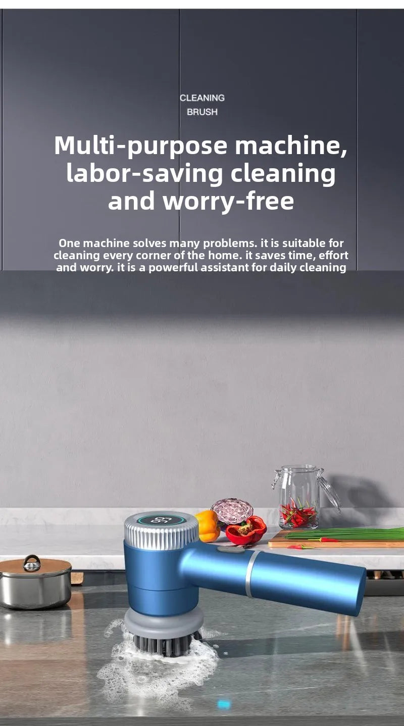 Multifunctional Electric Cleaning Brush – Wireless Household Scrubber