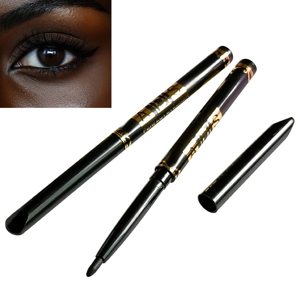 2Pcs Waterproof Black & Brown Eyeliner Pencils – Smudge-Proof & Long-Lasting