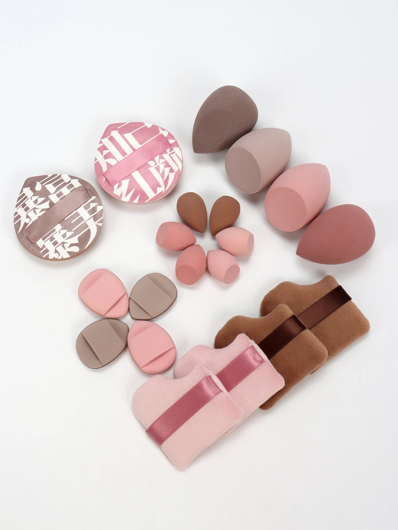 20-Piece Pink Makeup Sponge & Puff Set – For Cream, Powder & Concealer