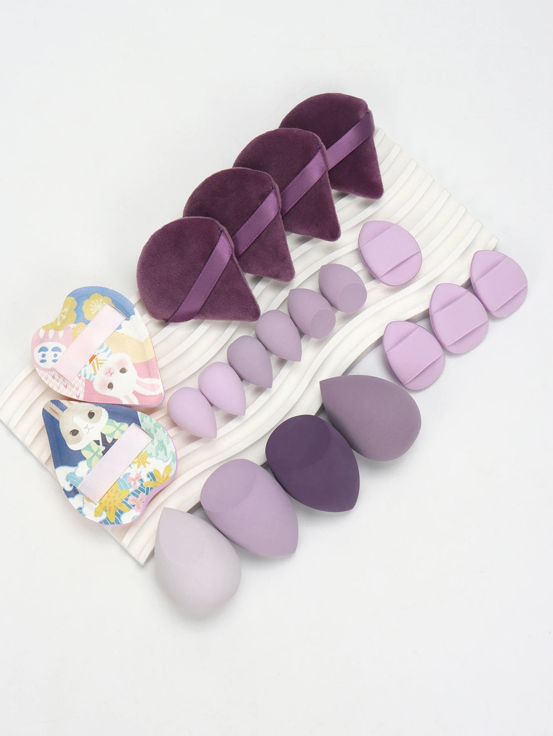 20-Piece Pink Makeup Sponge & Puff Set – For Cream, Powder & Concealer