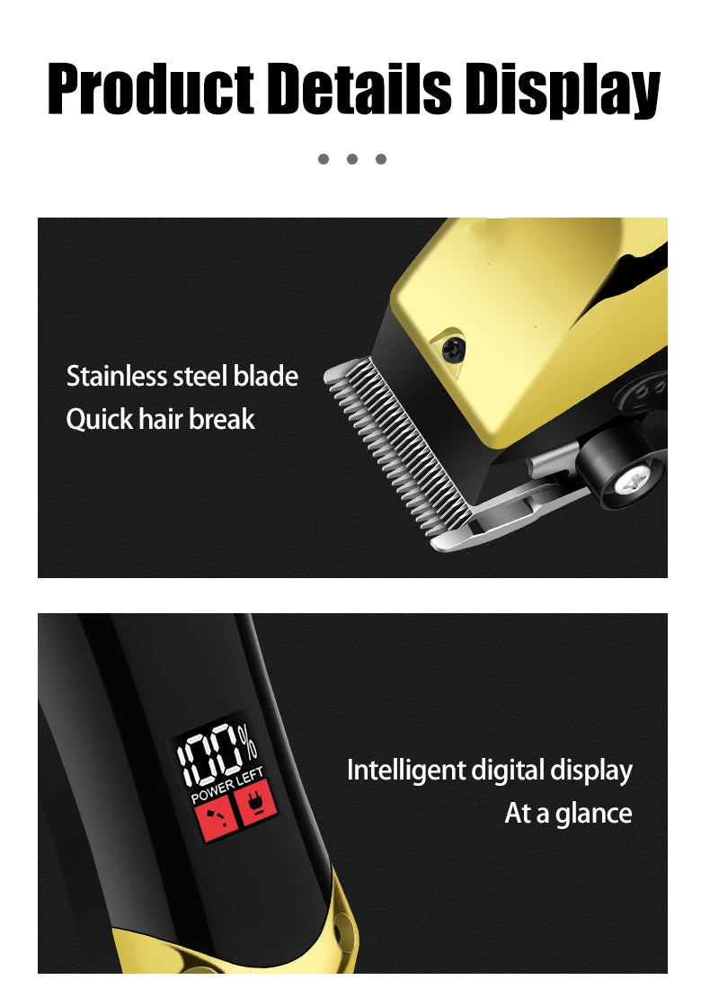 USB Rechargeable Hair Clippers Set for Men