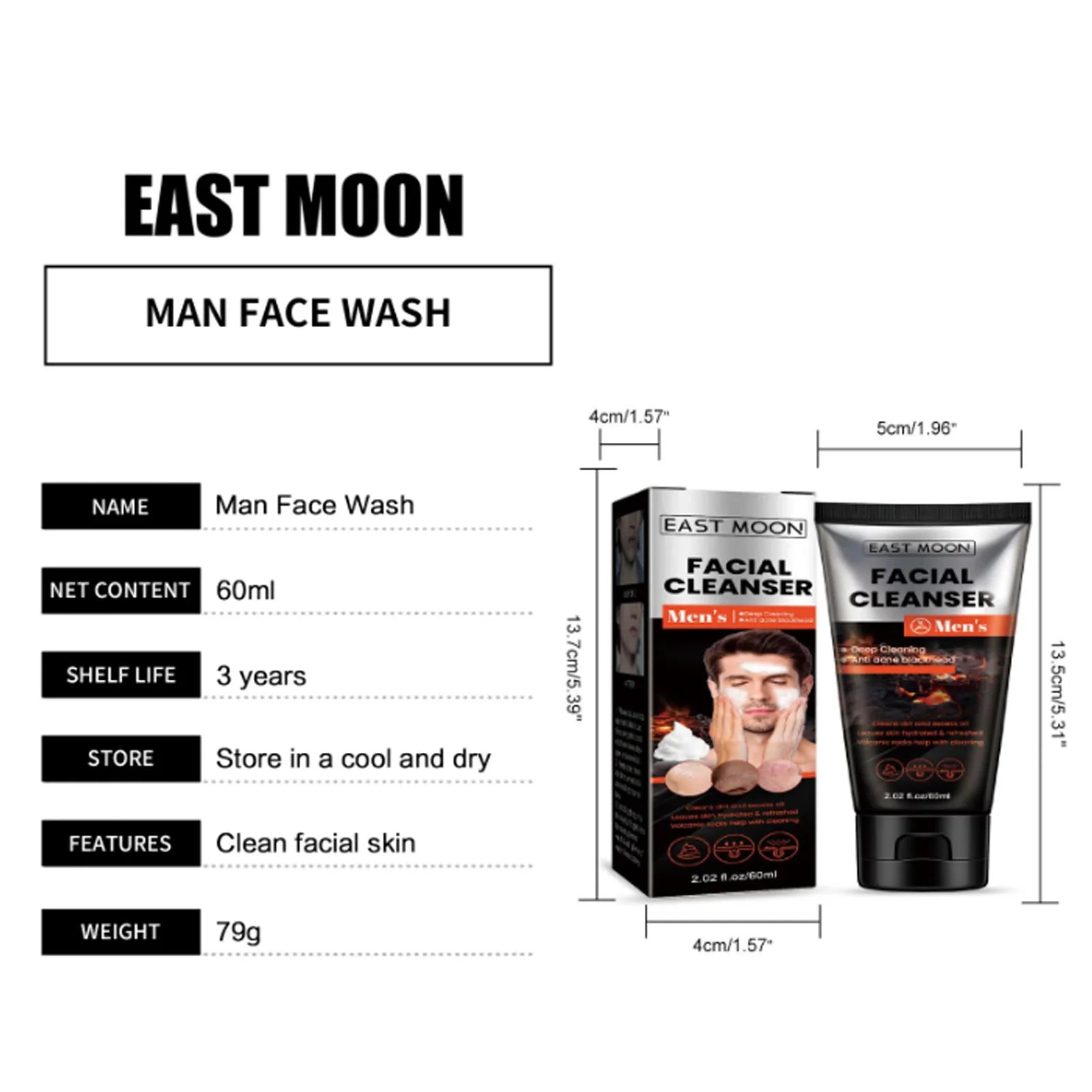 Men's Volcanic Mud Face Wash